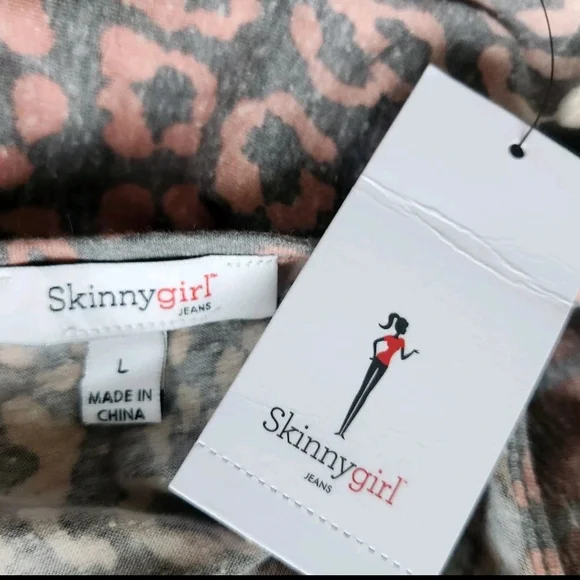 Skinnygirl Ombre Leopard Coral Connie Ruched Dress Womens Size L New NWT - Picture 7 of 7